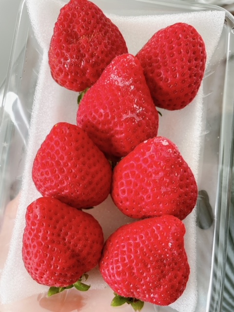 スーパーで買った福岡産のあまおう