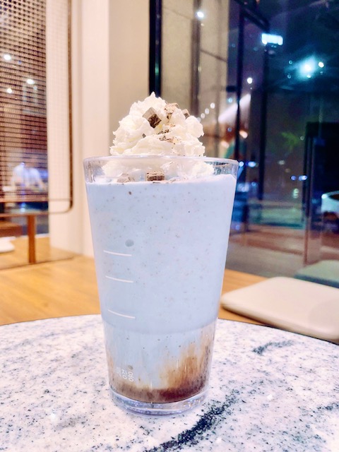 Starbuck Korea:민트 초콜릿 칩 블렌디드 Mint Chocolate Chip Blended