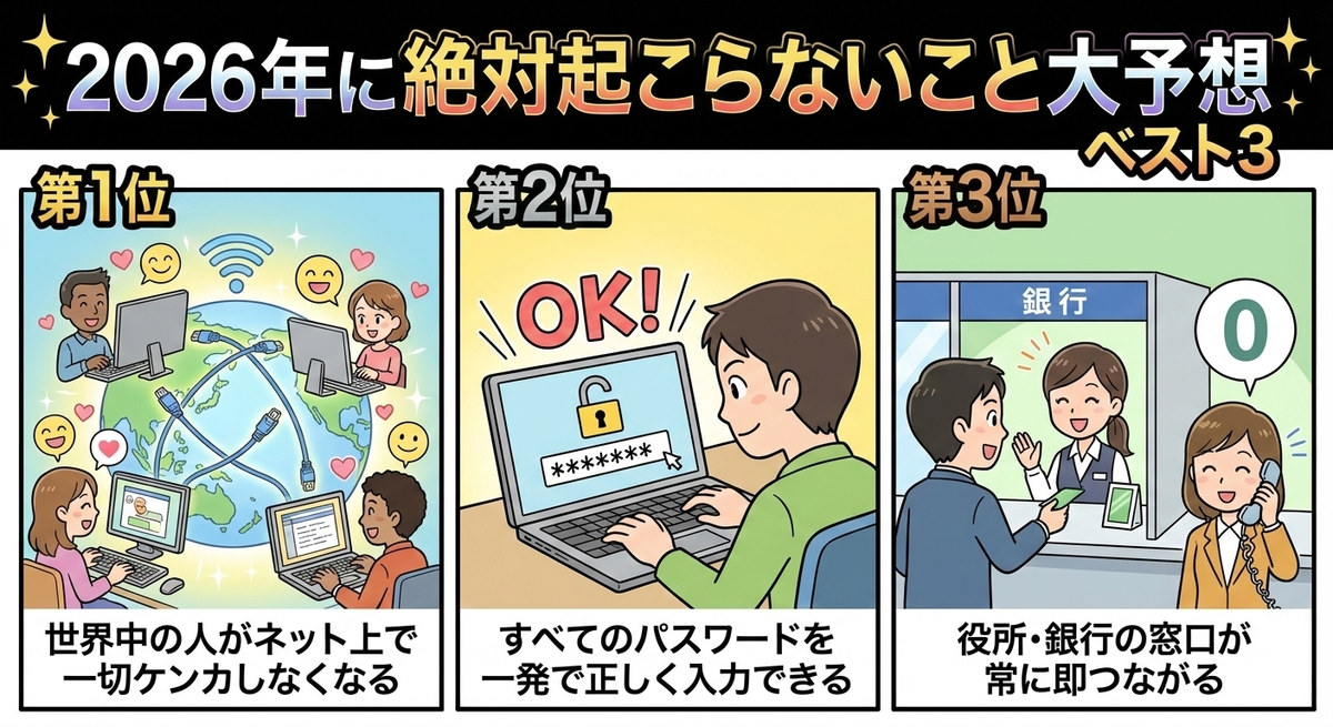 2026年に絶対に起こらないこと