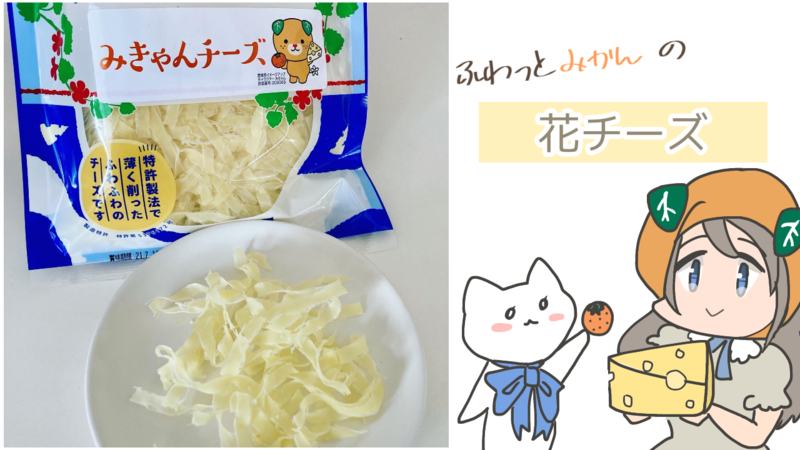 珍味 ふわふわに削られた みきゃんチーズ 花チーズ のまの小まめ情報
