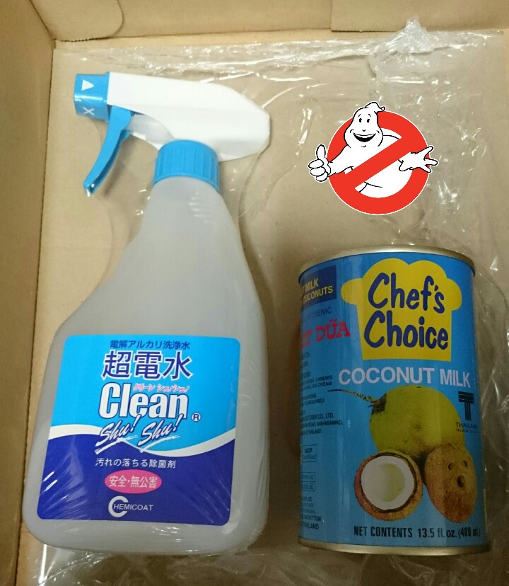 超電水クリーンシュシュとココナッツミルク
