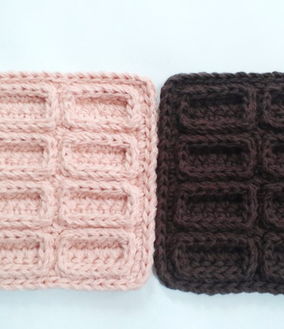 手編み（チョコページ） 板チョコができるまで チラ見せ - かぎ針ときどきハムスター