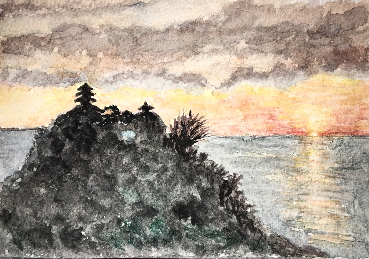 素人の水彩画