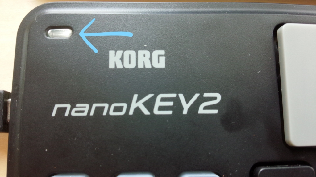 KORG nanoKEY2 電源ランプ