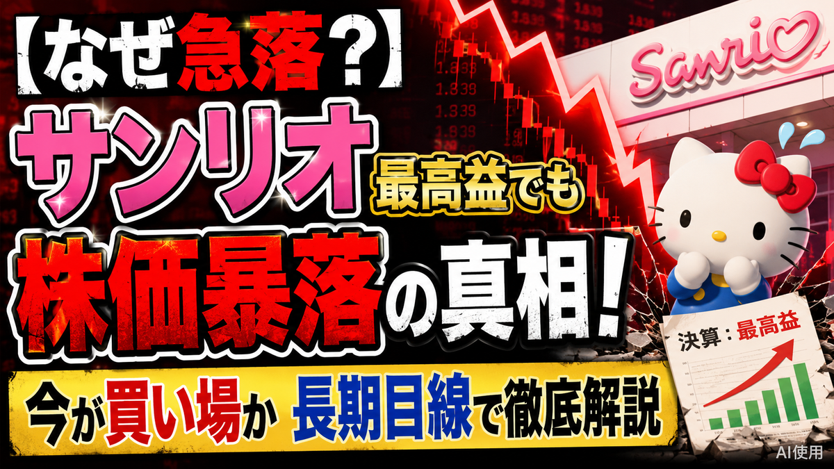 サンリオ 株価 暴落 なぜ