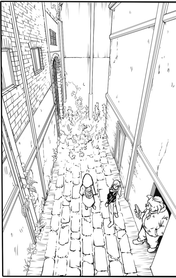 最近描いた背景大ゴマの製作過程 - 自家製WEB漫画