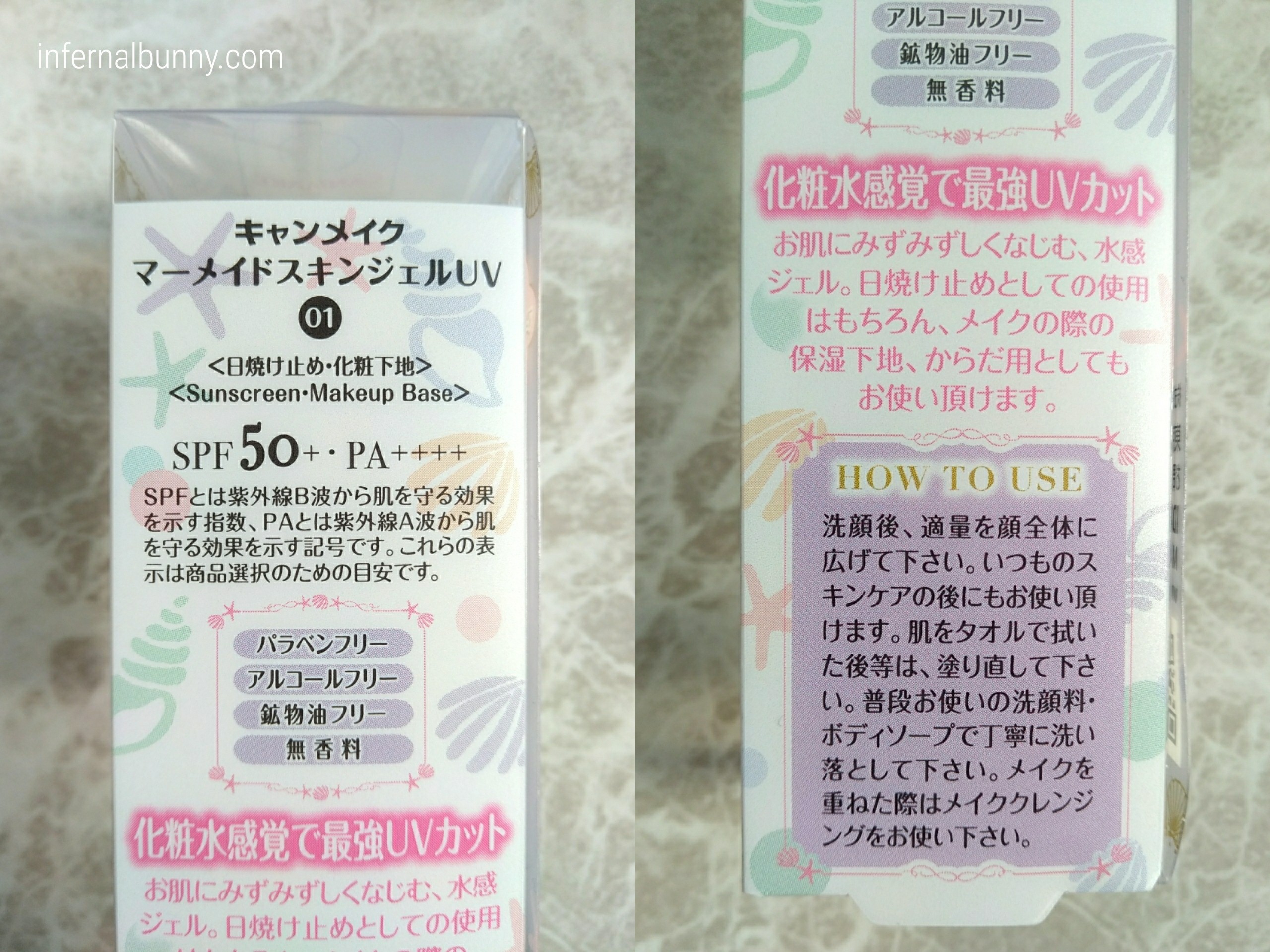 パッケージ裏の製品情報。