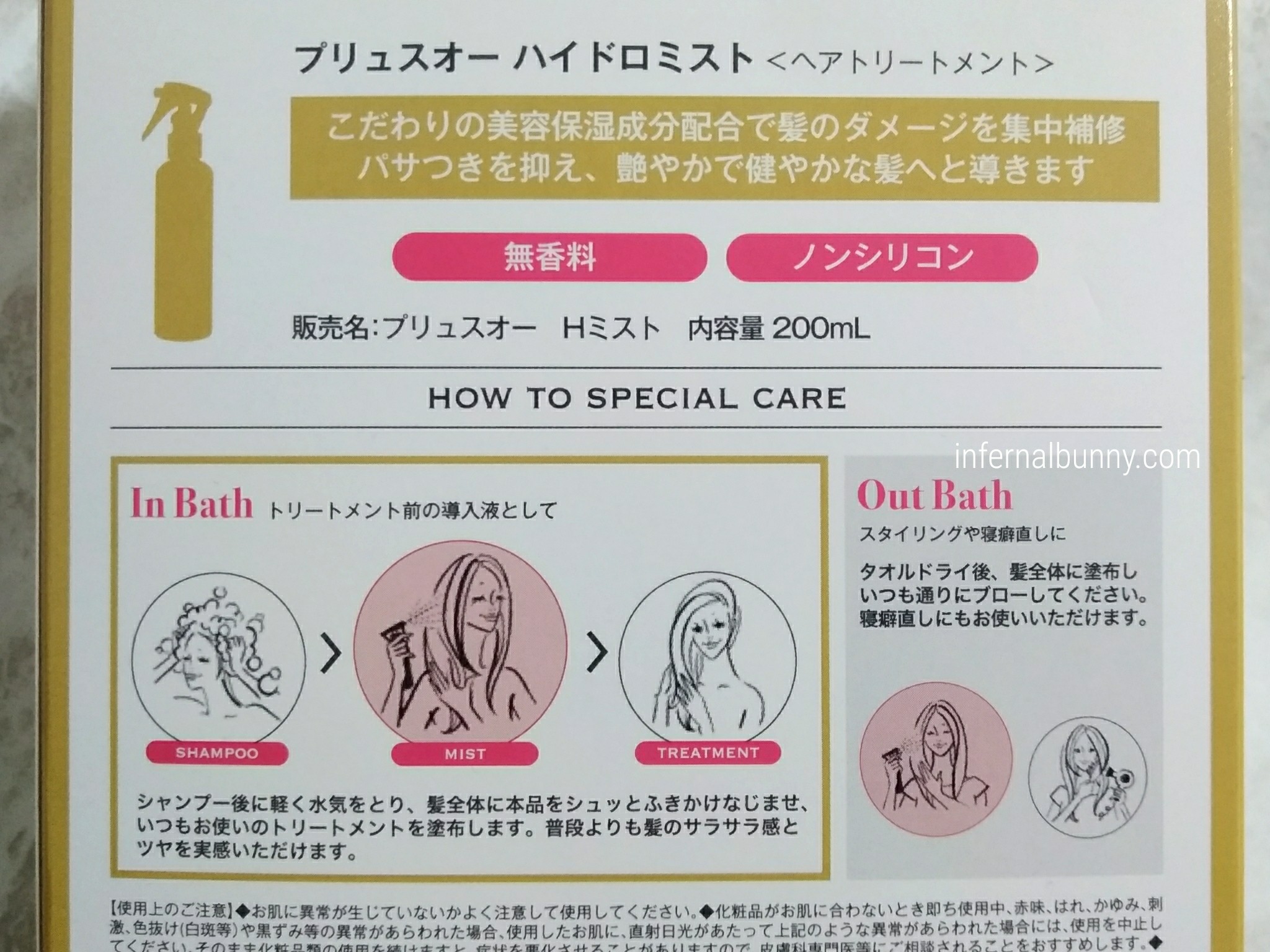 パッケージ裏の商品情報。