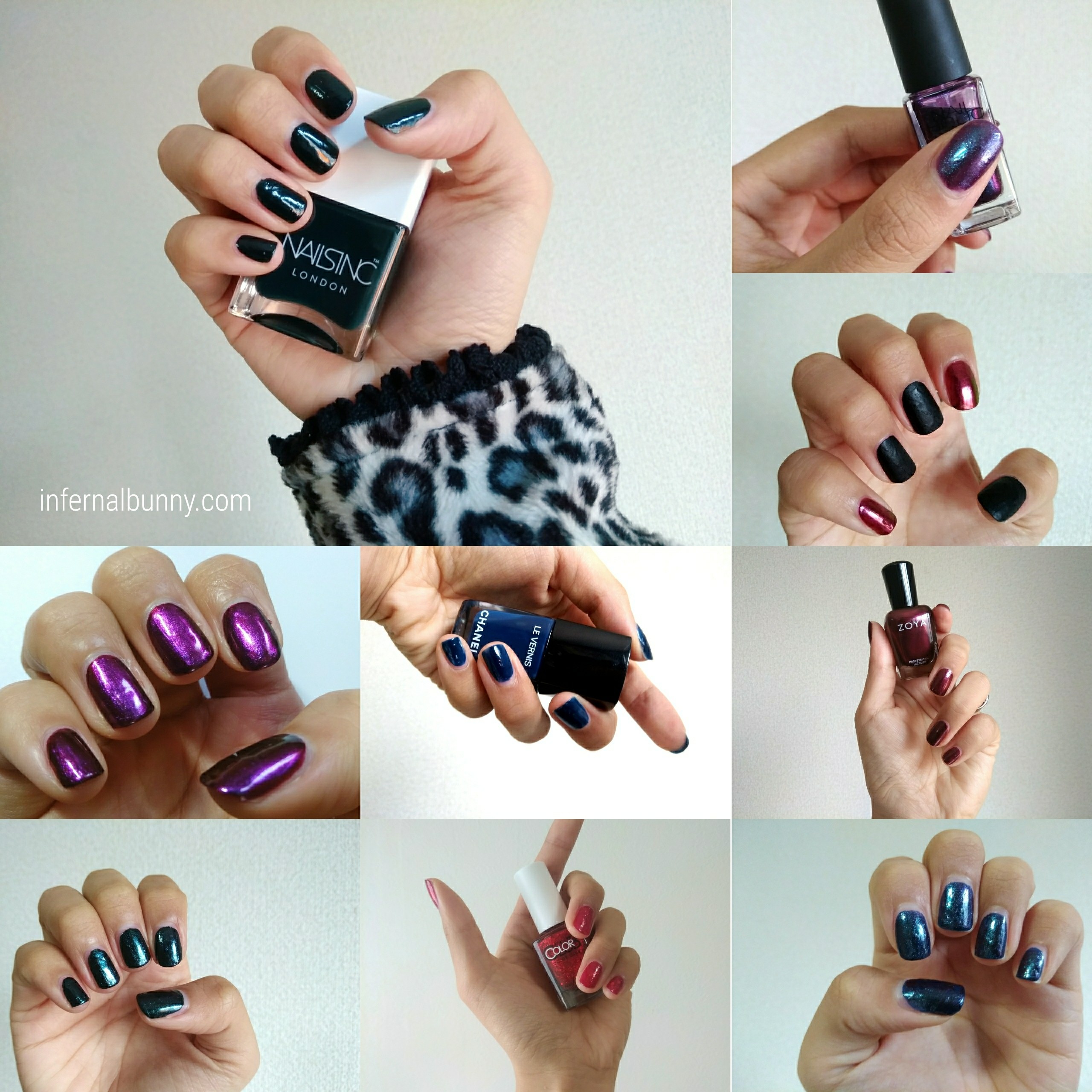 ネイル着画のコラージュ。