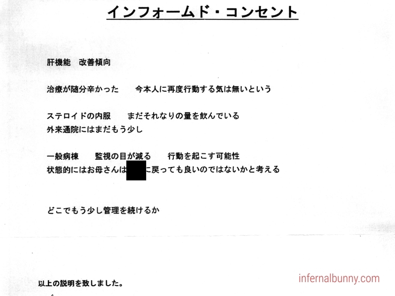 インフォームドコンセント。