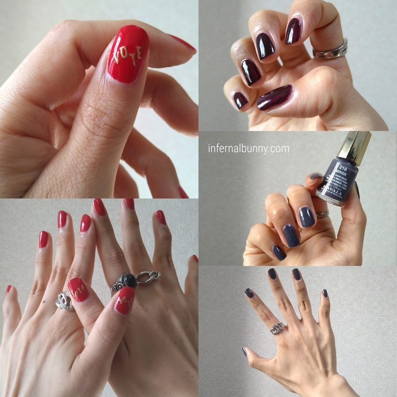 ネイル着画のコラージュ。