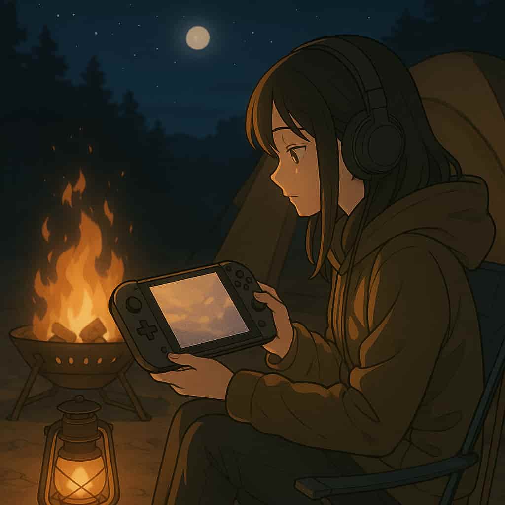 🎮 Switch2を焚き火のそばで使う、という未来体験