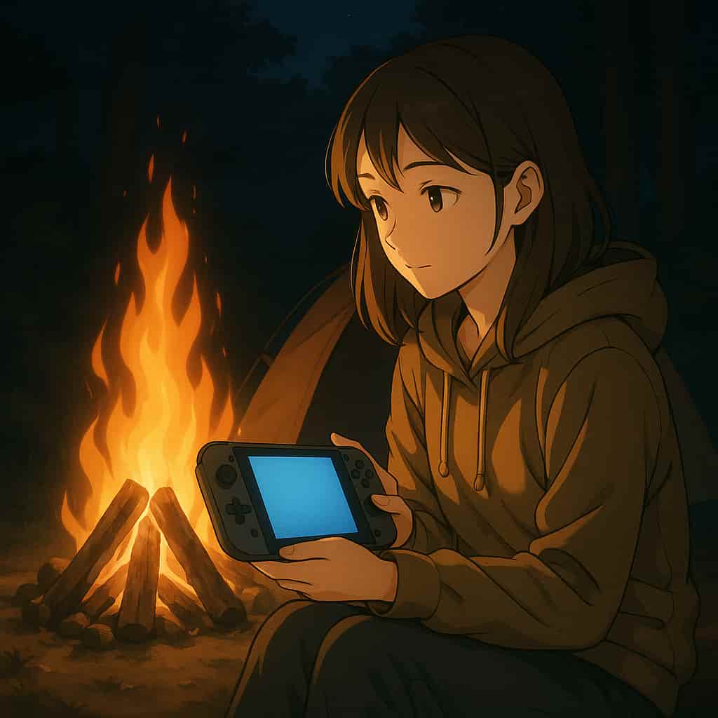 🎮 Switch2を焚き火のそばで使う、という未来体験