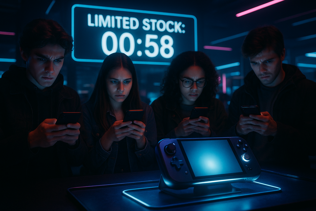 Customers desperately trying to enter the second TSUTAYA lottery for the new Switch2 console with only 58 seconds remaining on the countdown.