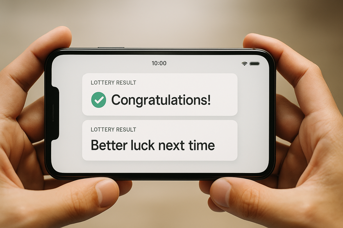 Switch2抽選結果画面｜当選「Congratulations!」と落選「Better luck next time」が並ぶスマホ画面