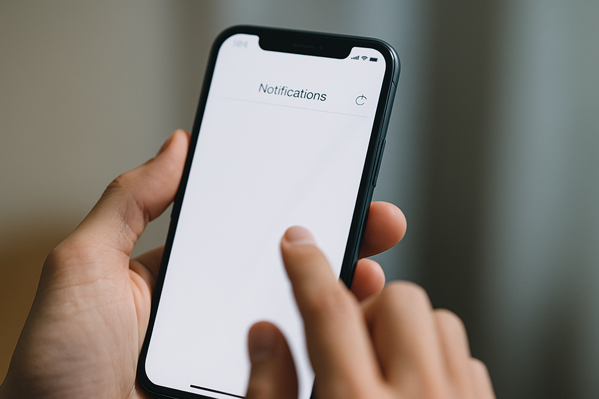User checking smartphone for notification updates — refreshing lottery result page with tension