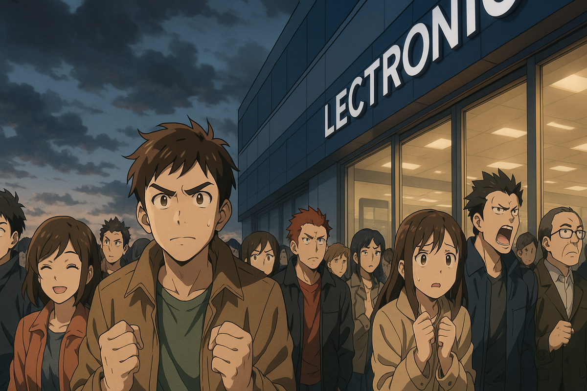Just before the lottery result announcement, the expressions of the crowd are a mix of tension and expectation──the moment filled with a wish of "Please let me win…!"