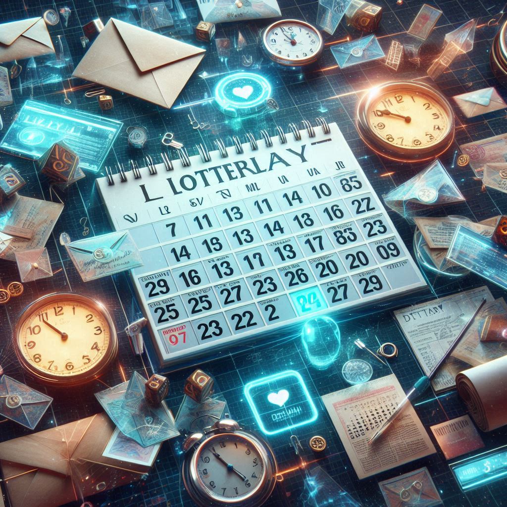 A hopeful lottery calendar glowing with anticipation, surrounded by vintage clocks, love letters, and digital symbols—capturing the emotional tension and dreams of every Switch2 fan waiting for that one lucky draw.
