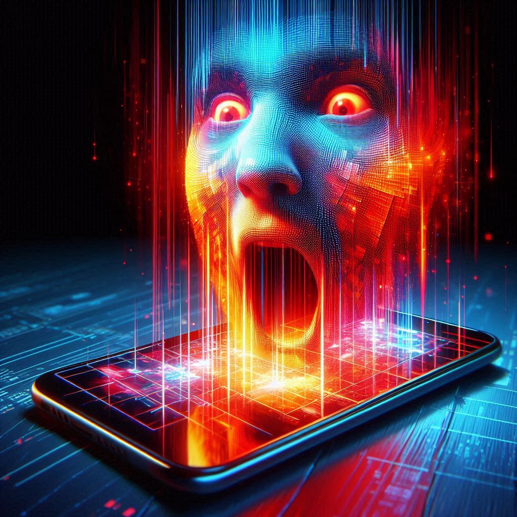 A blazing digital scream erupts from a smartphone, capturing the raw shock of a long-awaited lottery result finally arriving.