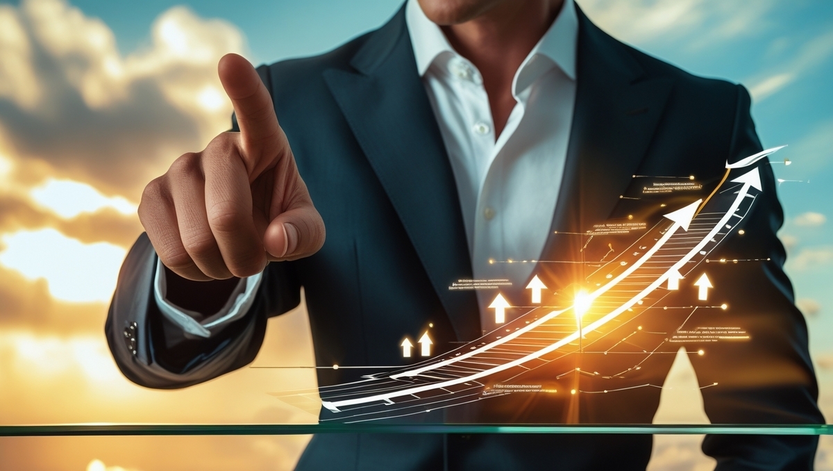 A determined strategist taps the launch point of a glowing roadmap, symbolizing bold action, clarity, and unstoppable momentum.