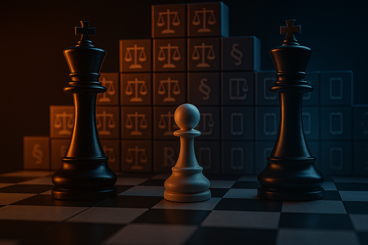 How big platforms respond—strategy chess between Apple/Google and compliance rules with users in the middle; negotiation, resistance, adaptation, high-stakes future of mobile ecosystems.