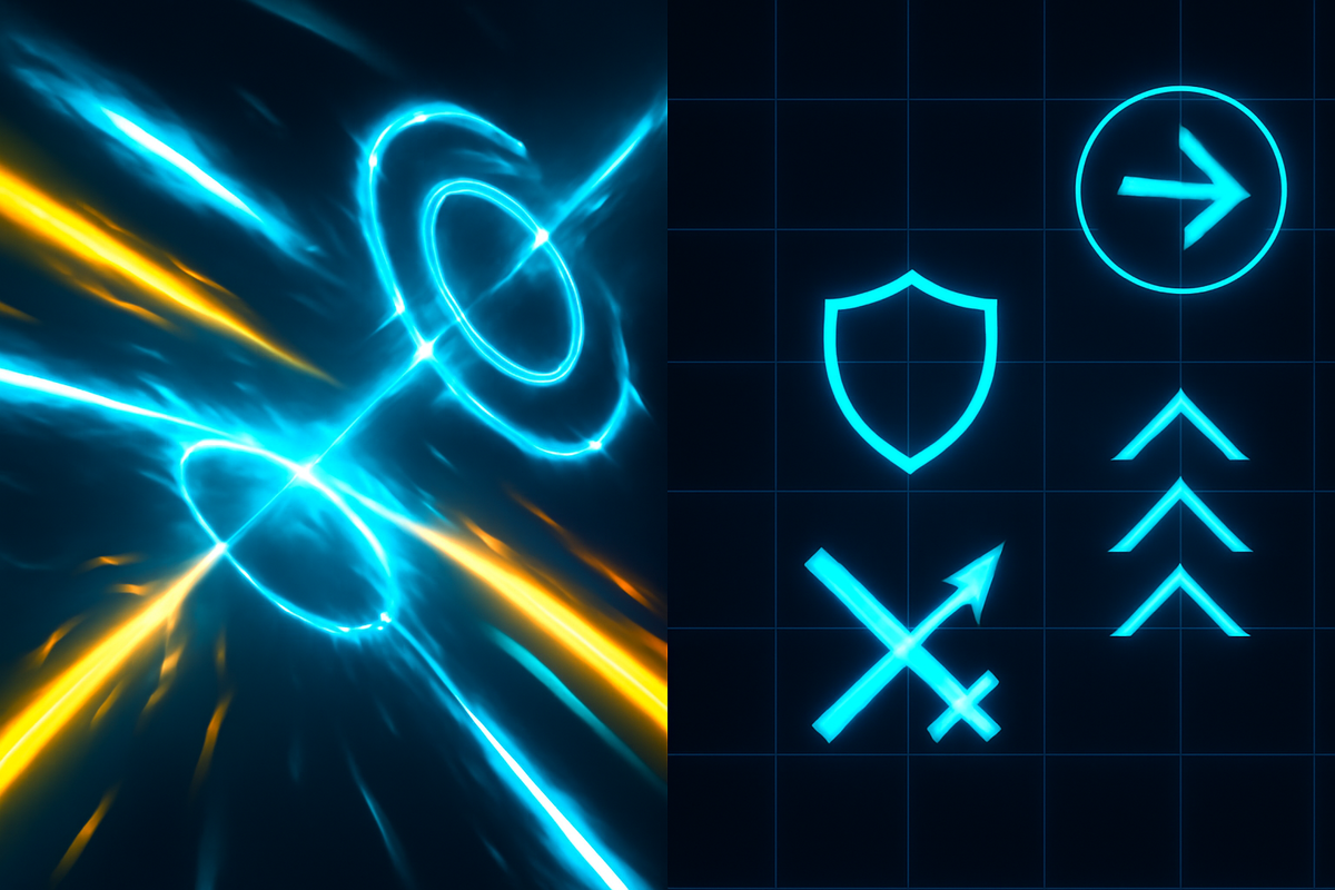 Battle system duality—blazing quick-action slashes versus calm grid-based commands, neon contrast of thrill and thoughtful strategy