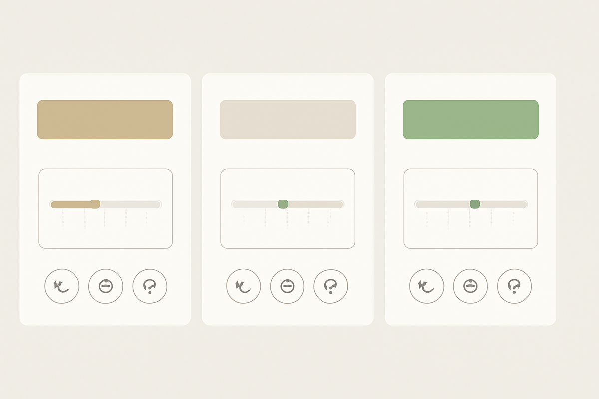 Neutral comparison cards—three carrier sliders for price, perks, stock difficulty, and support—decisive, no-nonsense view to choose the smartest place to buy iPhone 17 Air