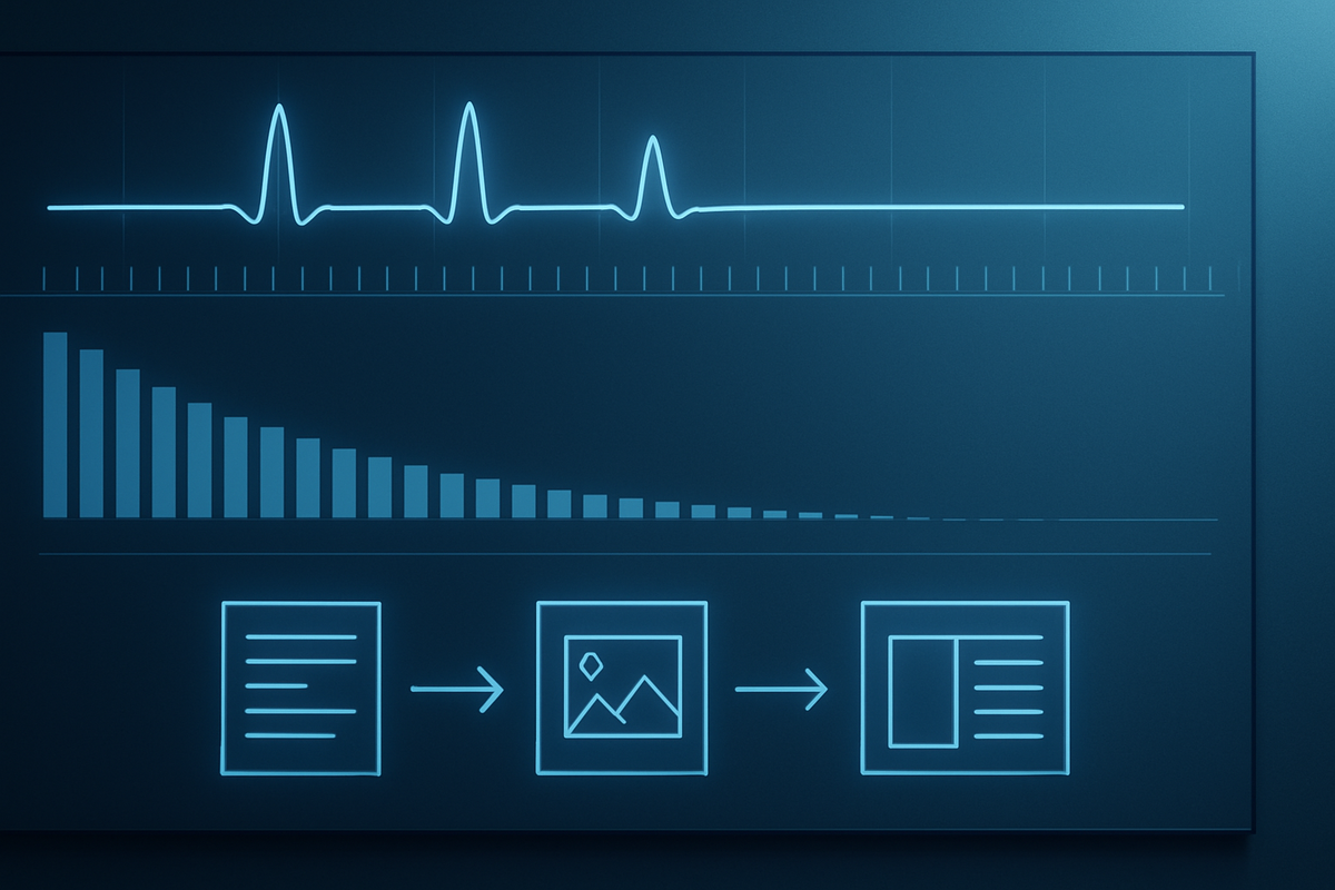 From listing to sold out in minutes—timeline pulses and falling stock bars visualize the blitz.