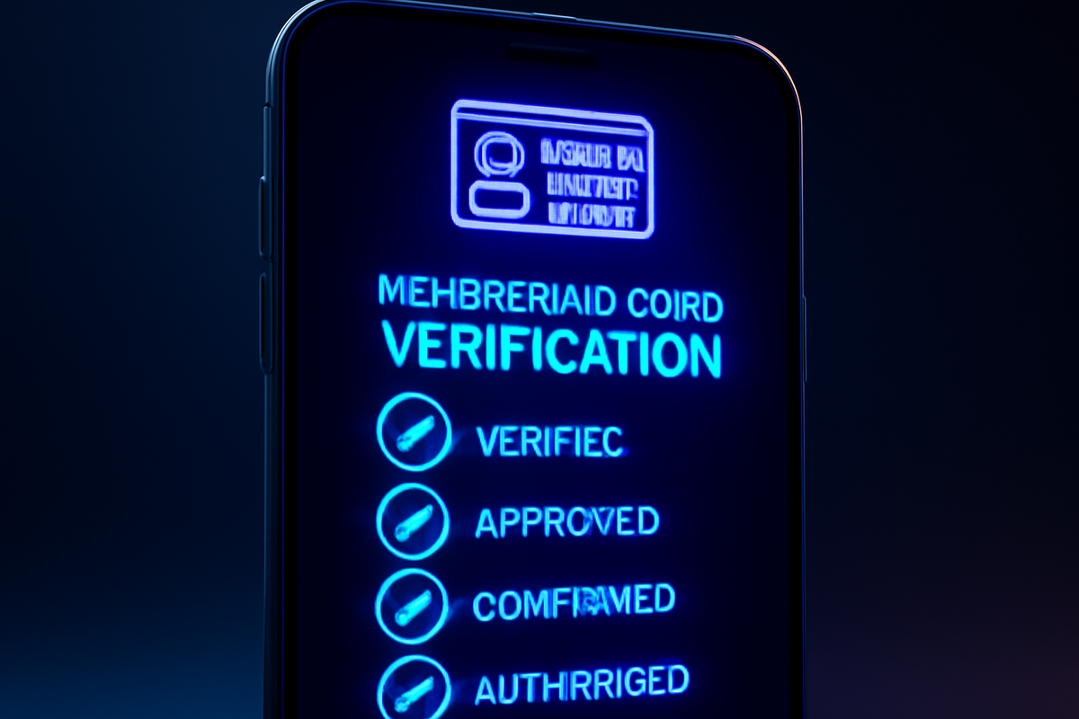 Glowing smartphone verification screen—membership power, approval energy, cyberpunk authentication vibes