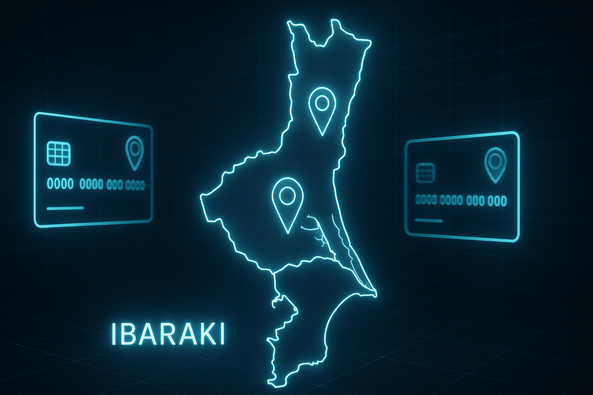 Floating neon credit cards spinning in dark space—exclusive purchase power, privilege glow, futuristic finance energy