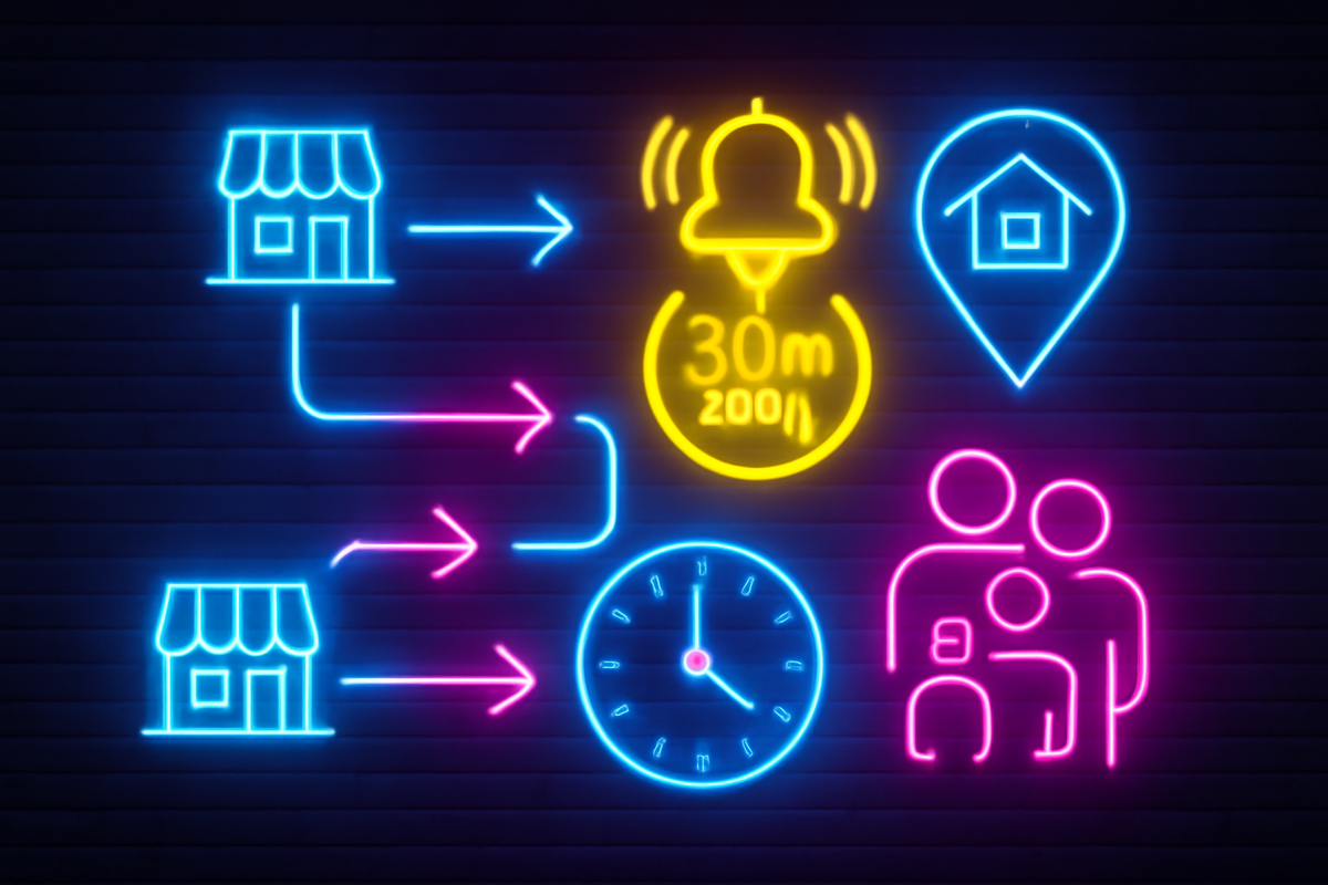 Timing heat-map to radar glow—bright cells and arrows pointing to golden hours—when Switch2 appears and sells out fastest, evidence-driven foresight, thrilling precision