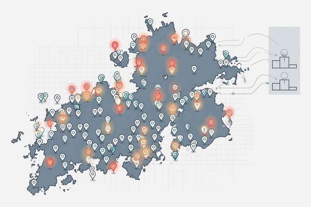 Niigata store map studded with pins and heat halos—COMG locations ranked by “easiest to buy”—hidden-gem hotspots for Switch2, decisive route-planning excitement