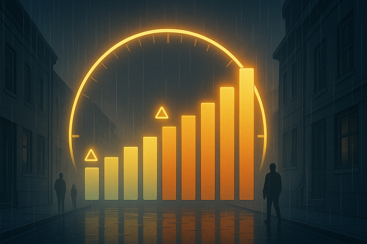 Glowing step-by-step purchase pathway icons (search → alarm clock → ID → payment → share) on a dark wall—clean strategy, focused urgency, satisfying sense of control