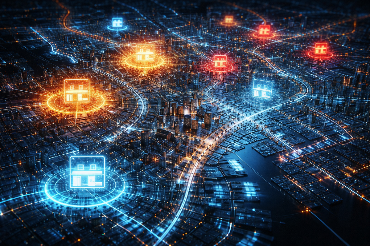 Time-sliced city crowds with floating clocks—opening rush, midday drop, evening wave—relentless pacing, anxious anticipation, perfectly timed strike