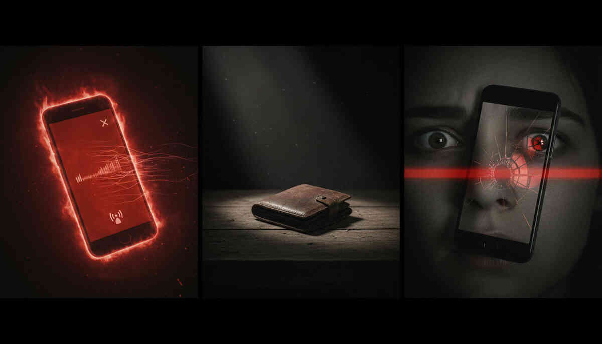 Split-screen emotion: joyful woman hugging stacked gift boxes in golden fast-delivery light vs lonely silhouette trapped under full-price tags—reward vs regret, instant gratification meets buyer’s remorse
