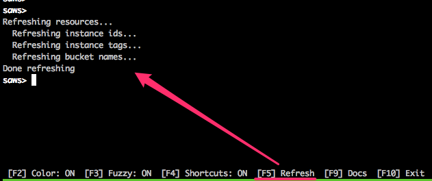 Supercharged AWS CLI = SAWS メモ - ようへいの日々精進XP