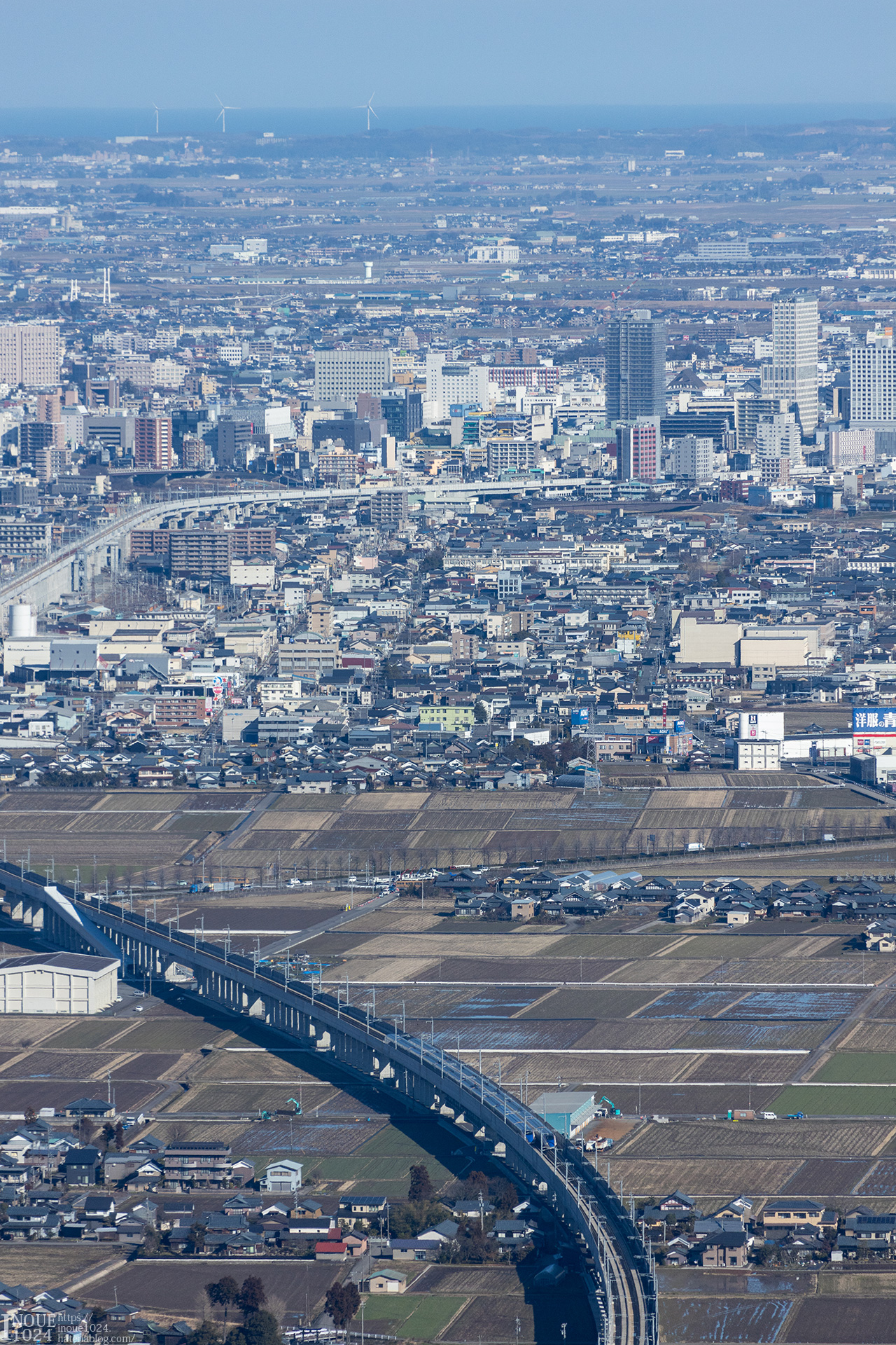  文殊山 展望台から福井市街地方向