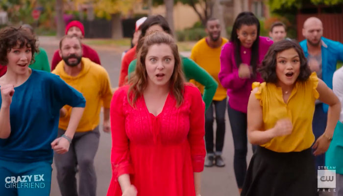Scene from Crazy Ex-Girlfriend 『クレイジー・エックス・ガールフレンド』で、Anti-Depressants Are So Not A Big Dealの歌