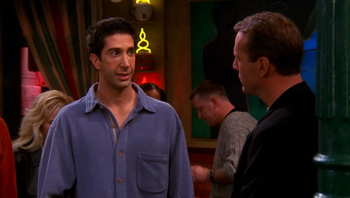 『フレンズ』で、ロスになにか問題があるんじゃないかと疑う年齢差カップルの娘の父