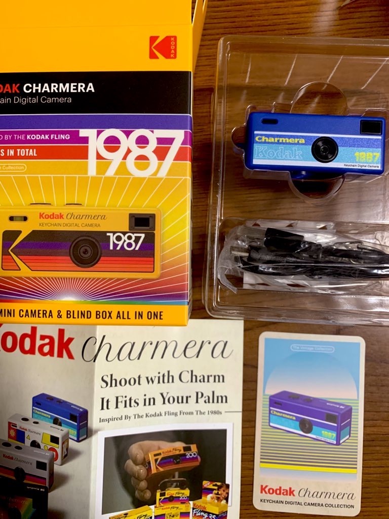 未使用 Kodak charmera コダック チャーメラ 青　ブルー　作例あり Kodak（コダック） CHARMERA チャーメラ キーチェーン デジタルカメラ