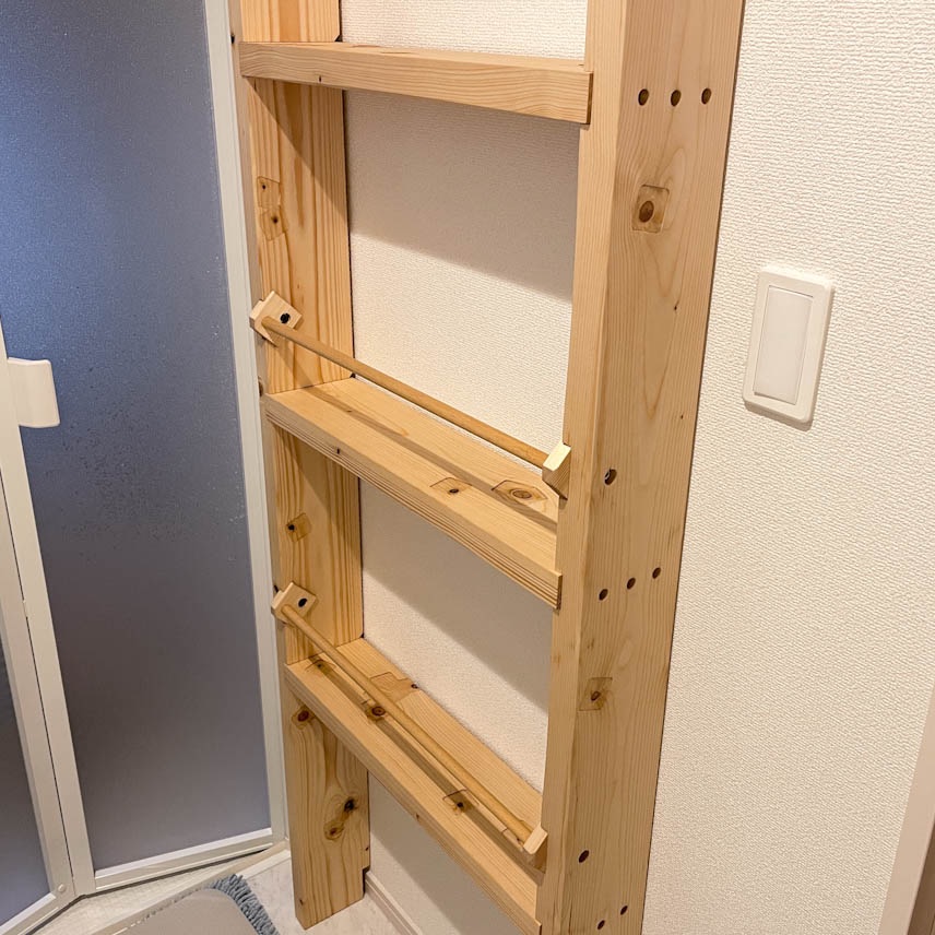 脱衣所に タオル収納の棚を作る DIY 前編 - 算数と数学と高校受験 平塚