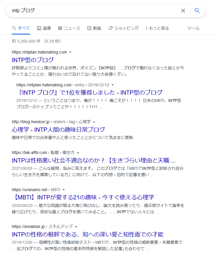 Intp型のブログ