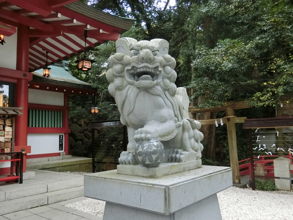 来宮神社の右の狛犬