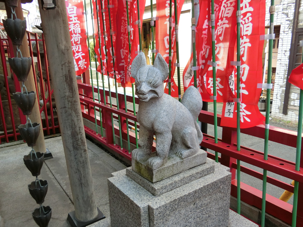 白玉稲荷神社の右の狐