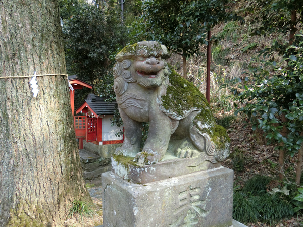 穴澤天神社の右の狛犬