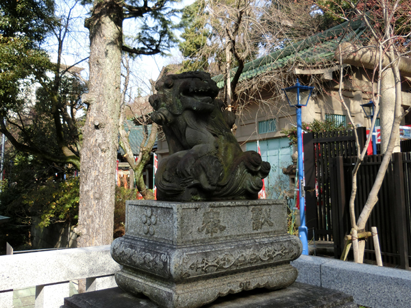 五條天神社の右の狛犬