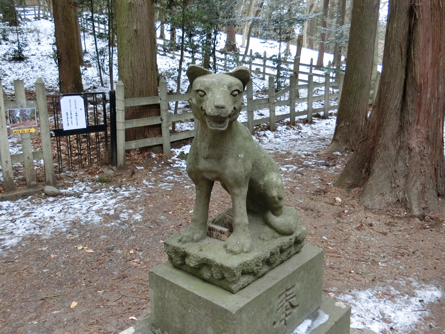 宝登山神社奥宮の右の狼