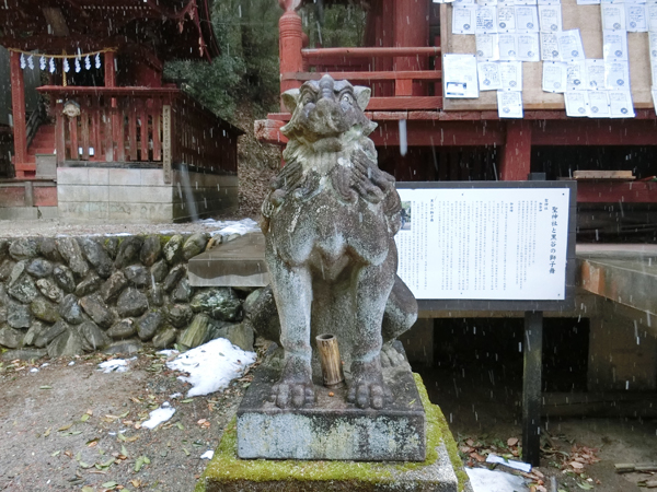 聖神社の左の狛犬