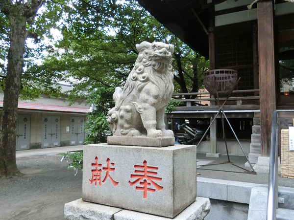 宇迦八幡宮の左の狛犬