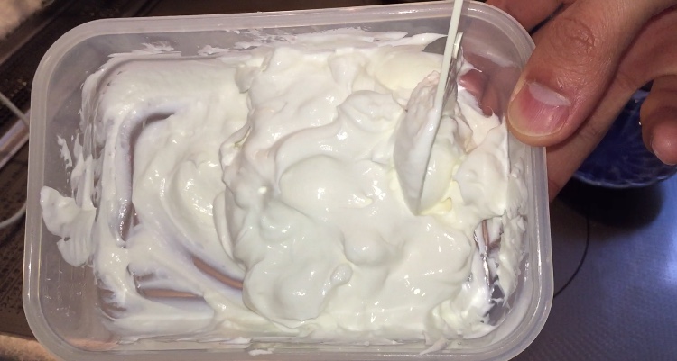 クリームチーズ完成後の写真